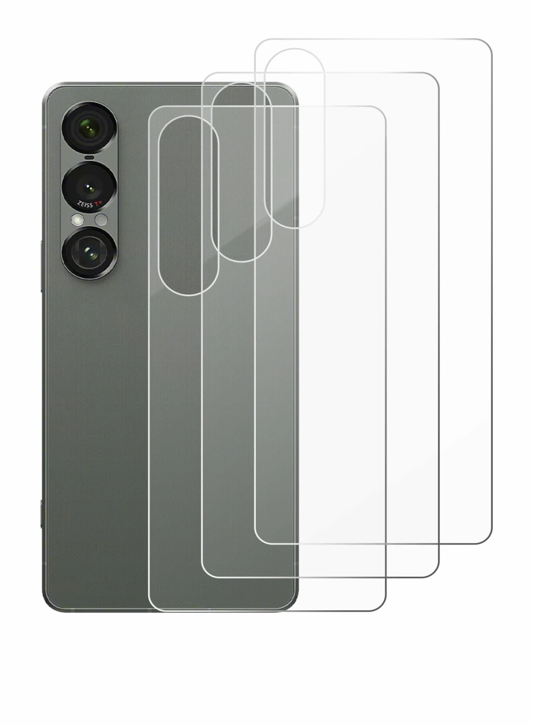 Imagen del dispositivo Sony Xperia 1 VII (Trasero) con una amplia variedad de protectores de pantalla.