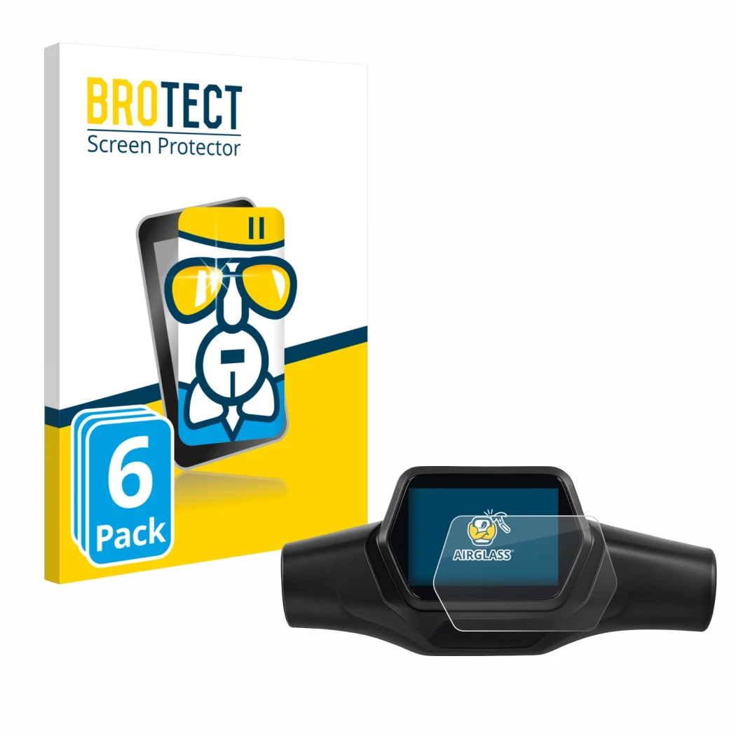 Parte frontal de un envase de producto con el logotipo de la marca BROTECT. Al lado se muestra el dispositivo Segway Ninebot Z