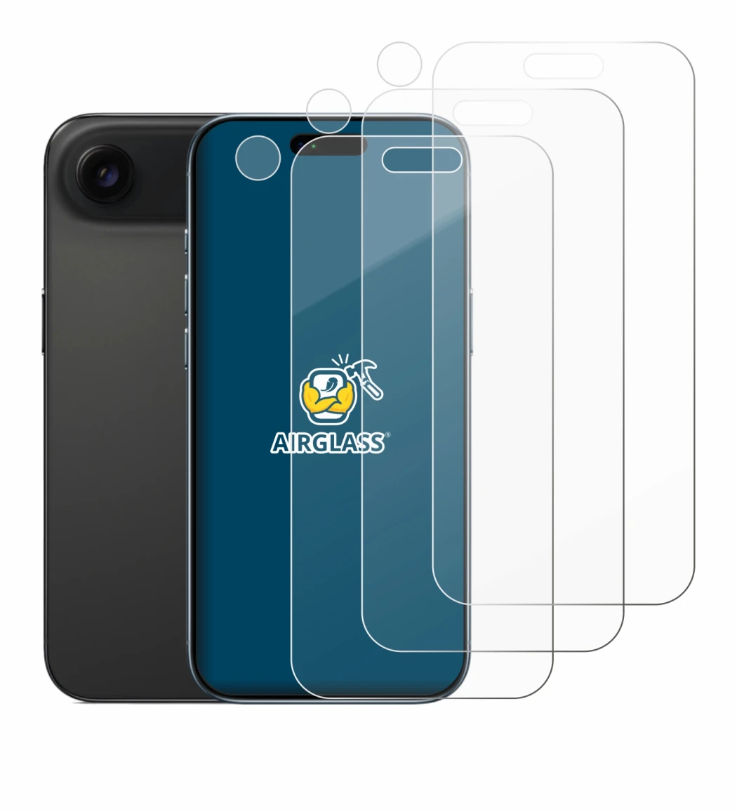 Imagen del dispositivo Apple iPhone Air (Frontal+Cámara) con una amplia variedad de protectores de pantalla.