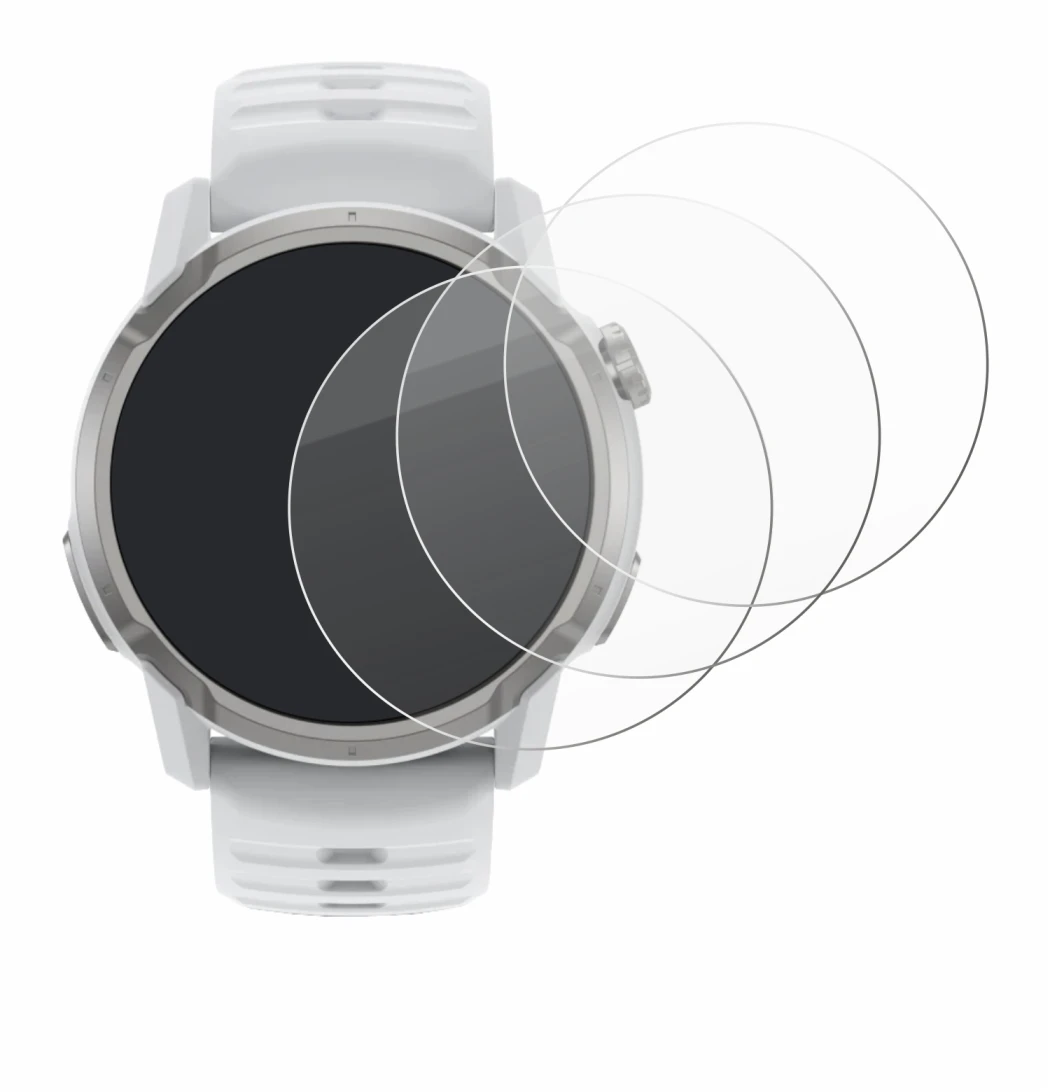 Imagen del dispositivo Coros Apex 4 (46 mm) con una amplia variedad de protectores de pantalla.