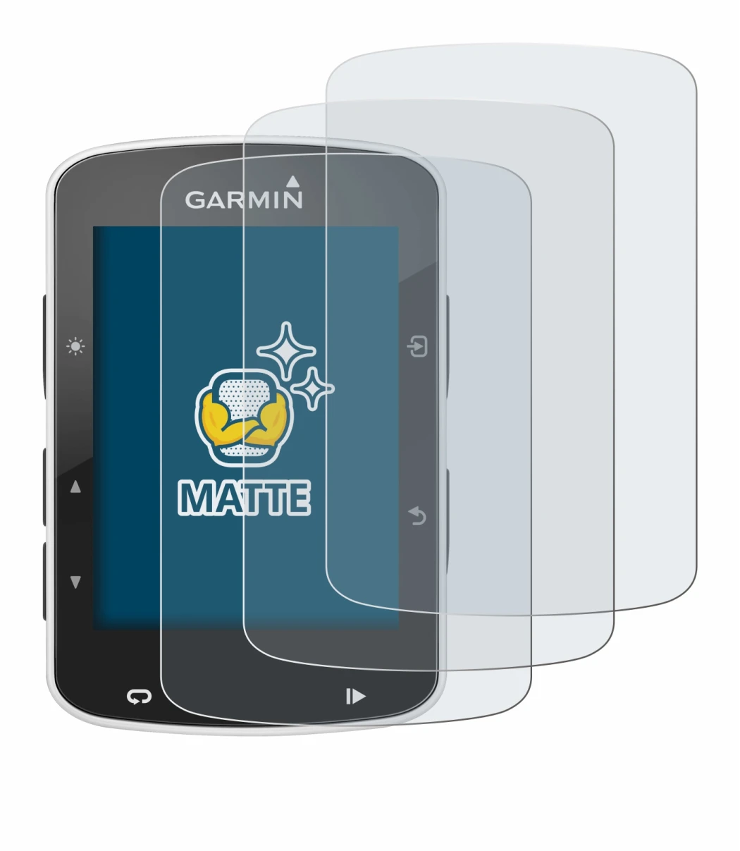 Imagen del dispositivo Garmin Edge 820 con una amplia variedad de protectores de pantalla.