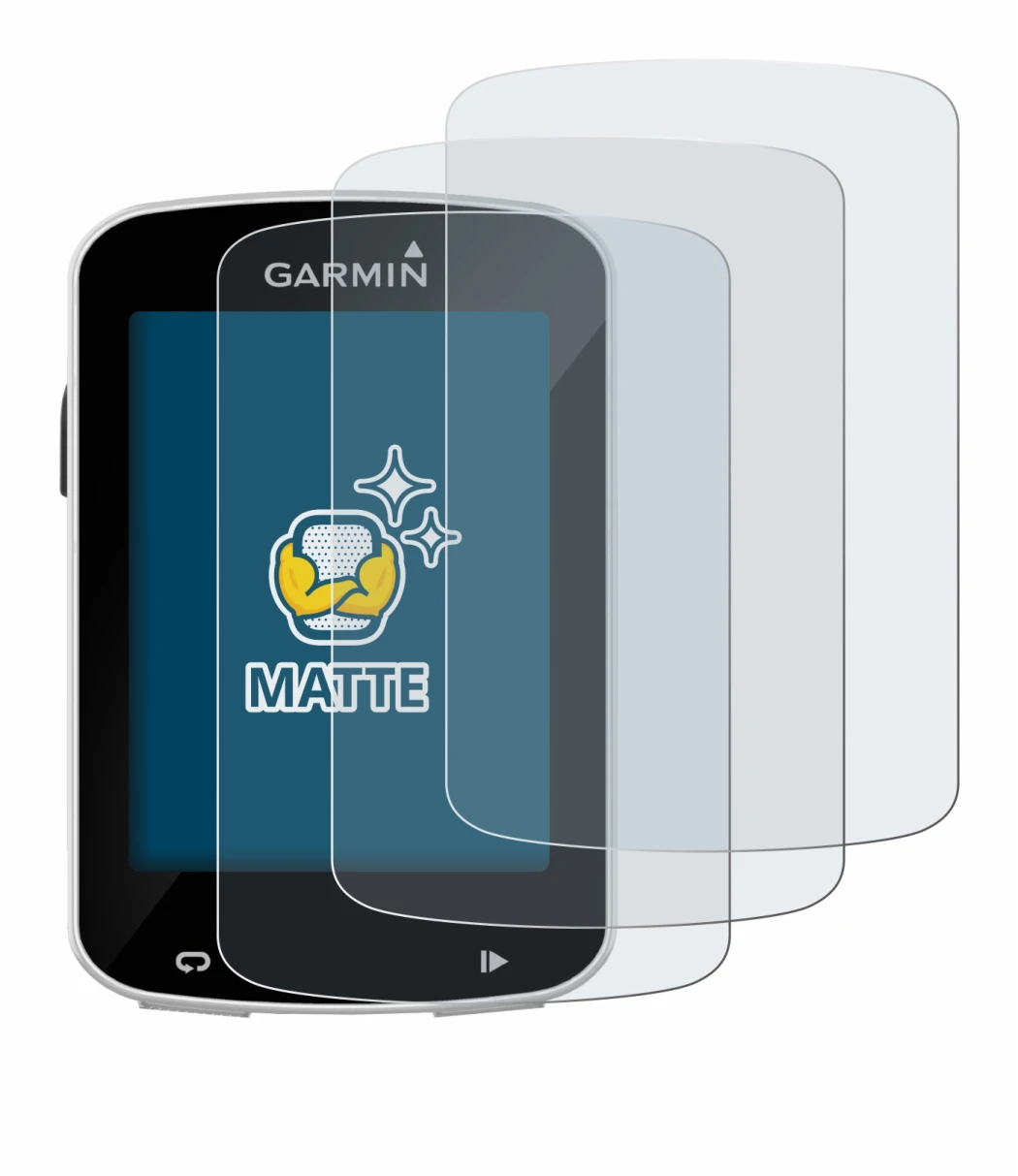 Imagen del dispositivo Garmin Edge Explore 820 con una amplia variedad de protectores de pantalla.