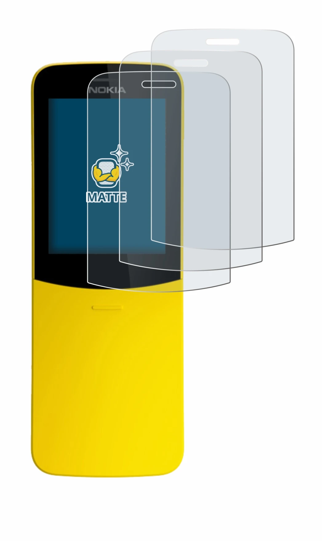 Imagen del dispositivo Nokia 8110 con una amplia variedad de protectores de pantalla.