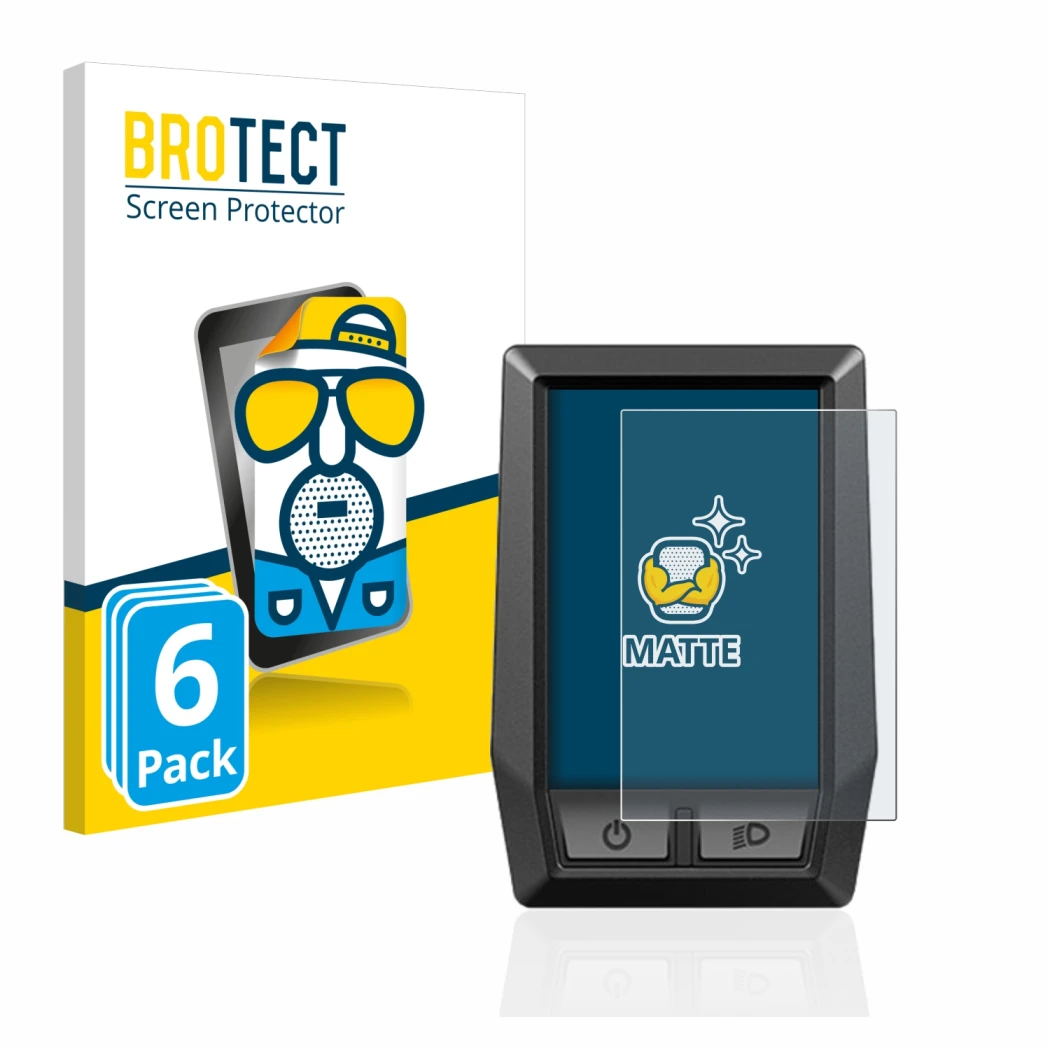 Parte frontal de un envase de producto con el logotipo de la marca BROTECT. Al lado se muestra el dispositivo Bosch Kiox con s