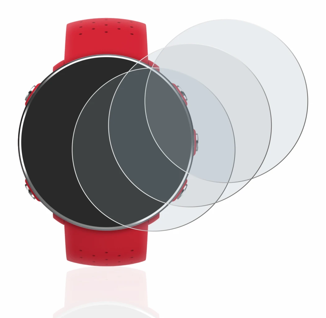 Imagen del dispositivo Polar Vantage M con una amplia variedad de protectores de pantalla.