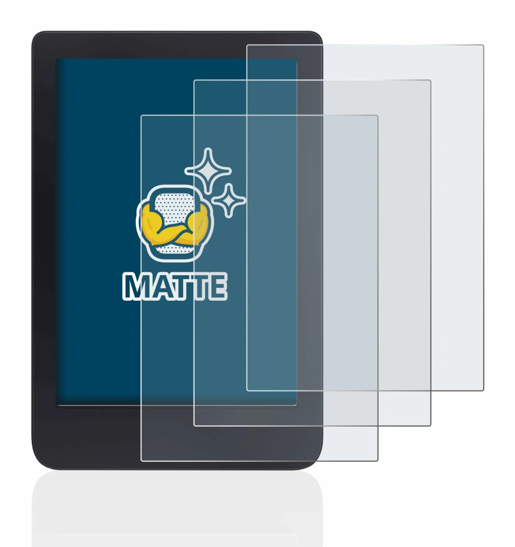 Imagen del dispositivo Tolino Shine 3 con una amplia variedad de protectores de pantalla.