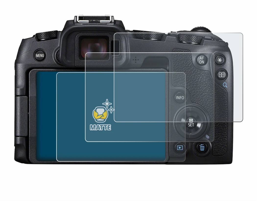 Imagen del dispositivo Canon EOS RP con una amplia variedad de protectores de pantalla.