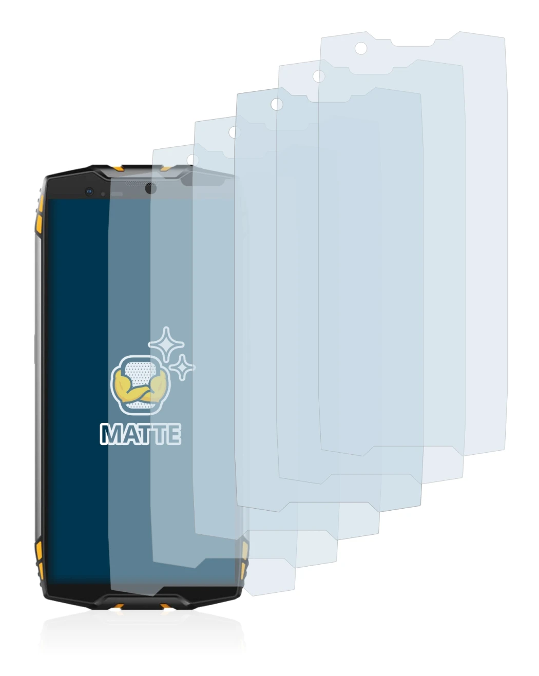 Imagen del dispositivo Blackview BV6800 Pro con una amplia variedad de protectores de pantalla.