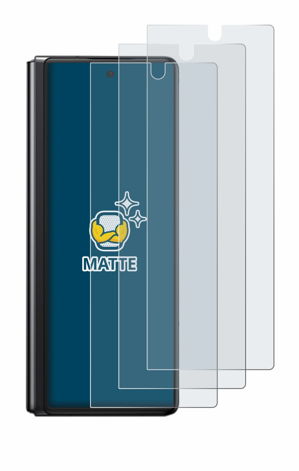 Imagen del dispositivo Samsung Galaxy Z Fold 2 5G con una amplia variedad de protectores de pantalla.