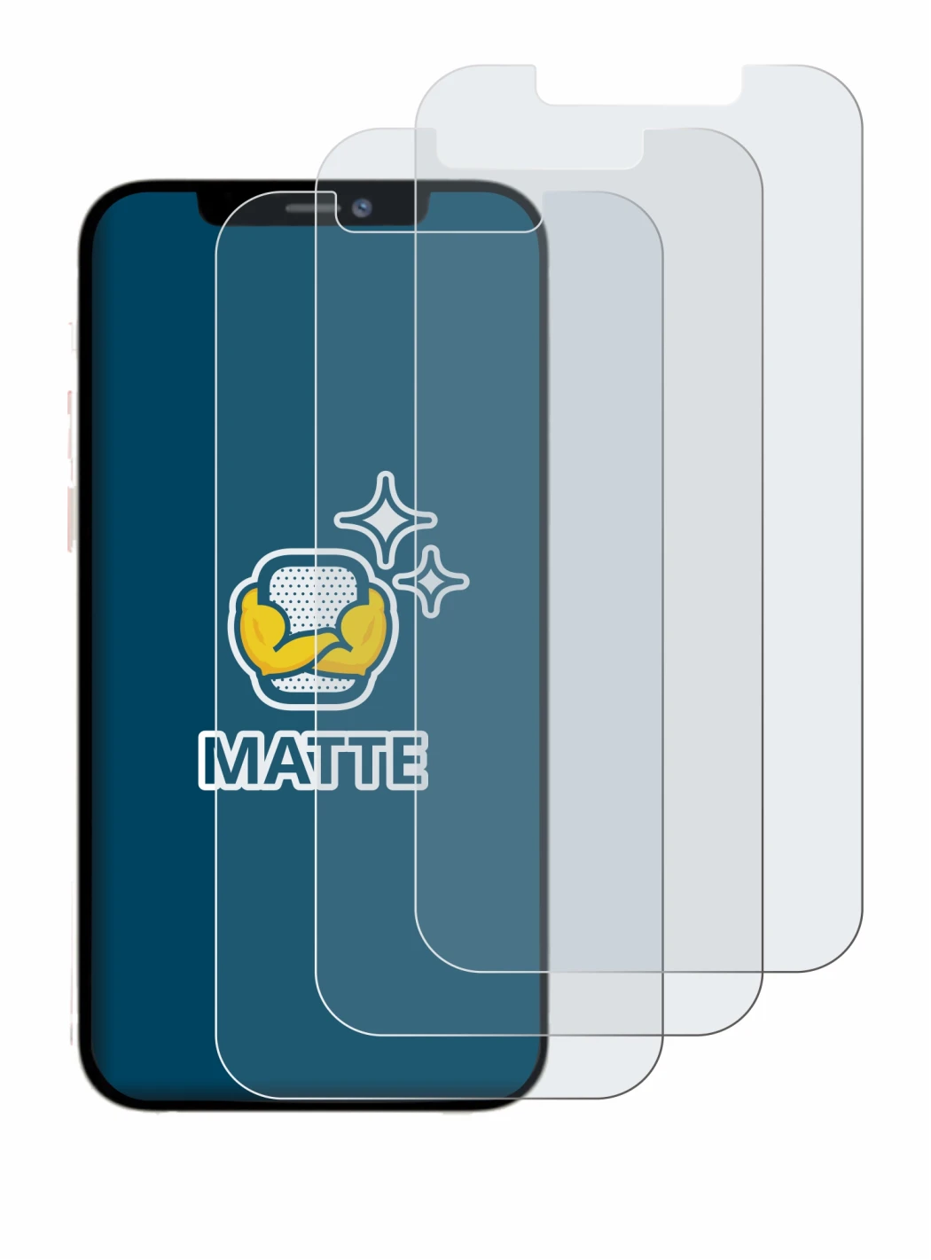 Imagen del dispositivo Apple iPhone 12 Pro Max con una amplia variedad de protectores de pantalla.