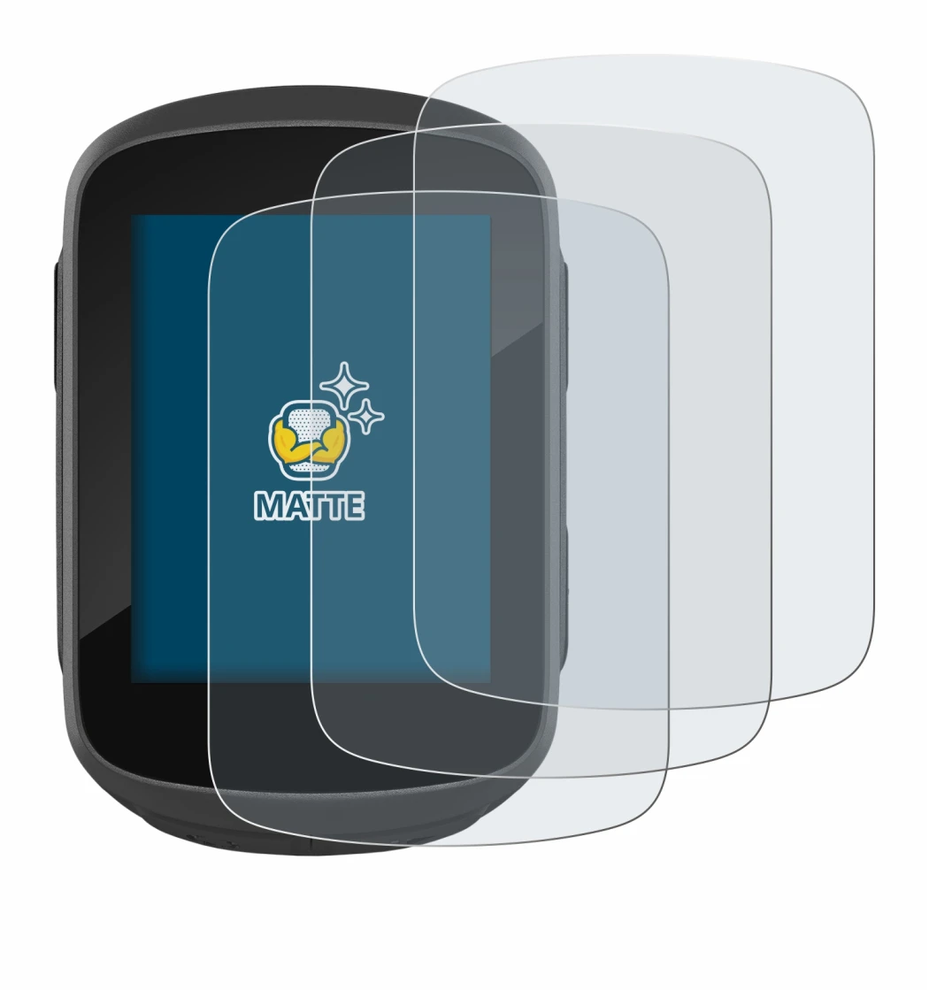Imagen del dispositivo Garmin Edge 130 Plus con una amplia variedad de protectores de pantalla.