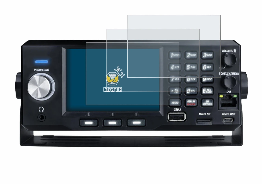 Imagen del dispositivo Uniden SDS200E con una amplia variedad de protectores de pantalla.