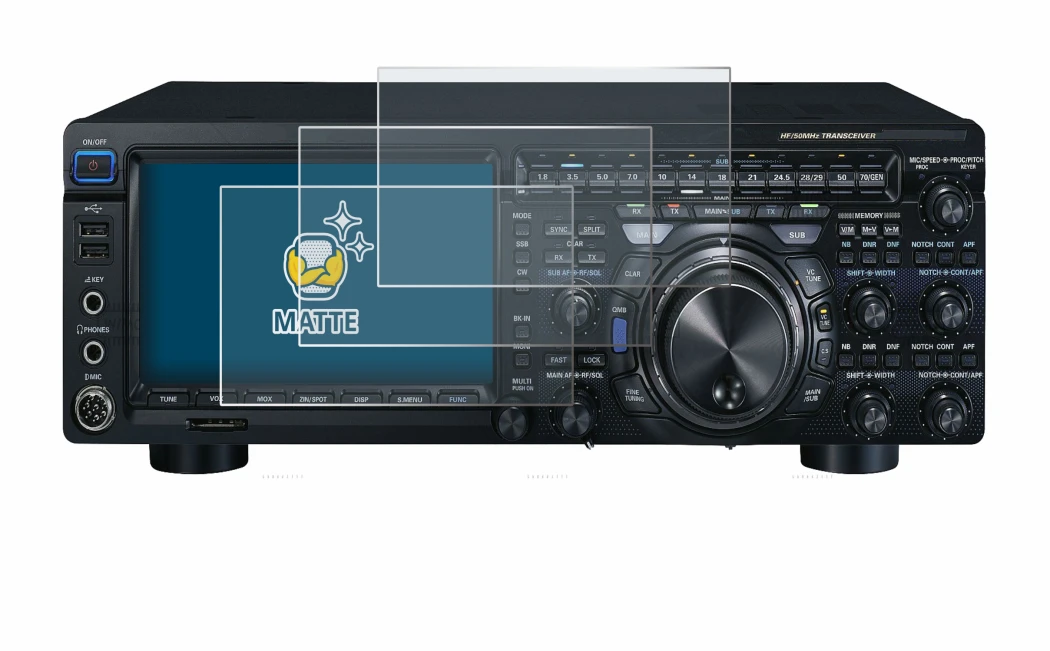 Imagen del dispositivo Yaesu FT-DX101D con una amplia variedad de protectores de pantalla.