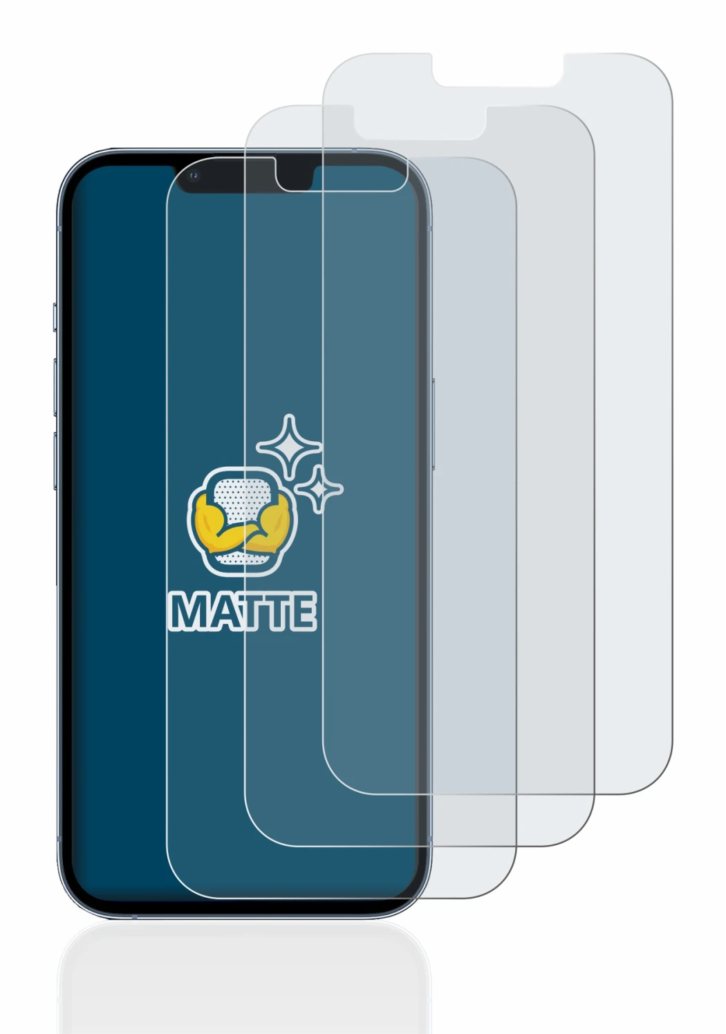 Imagen del dispositivo Apple iPhone 13 Pro con una amplia variedad de protectores de pantalla.