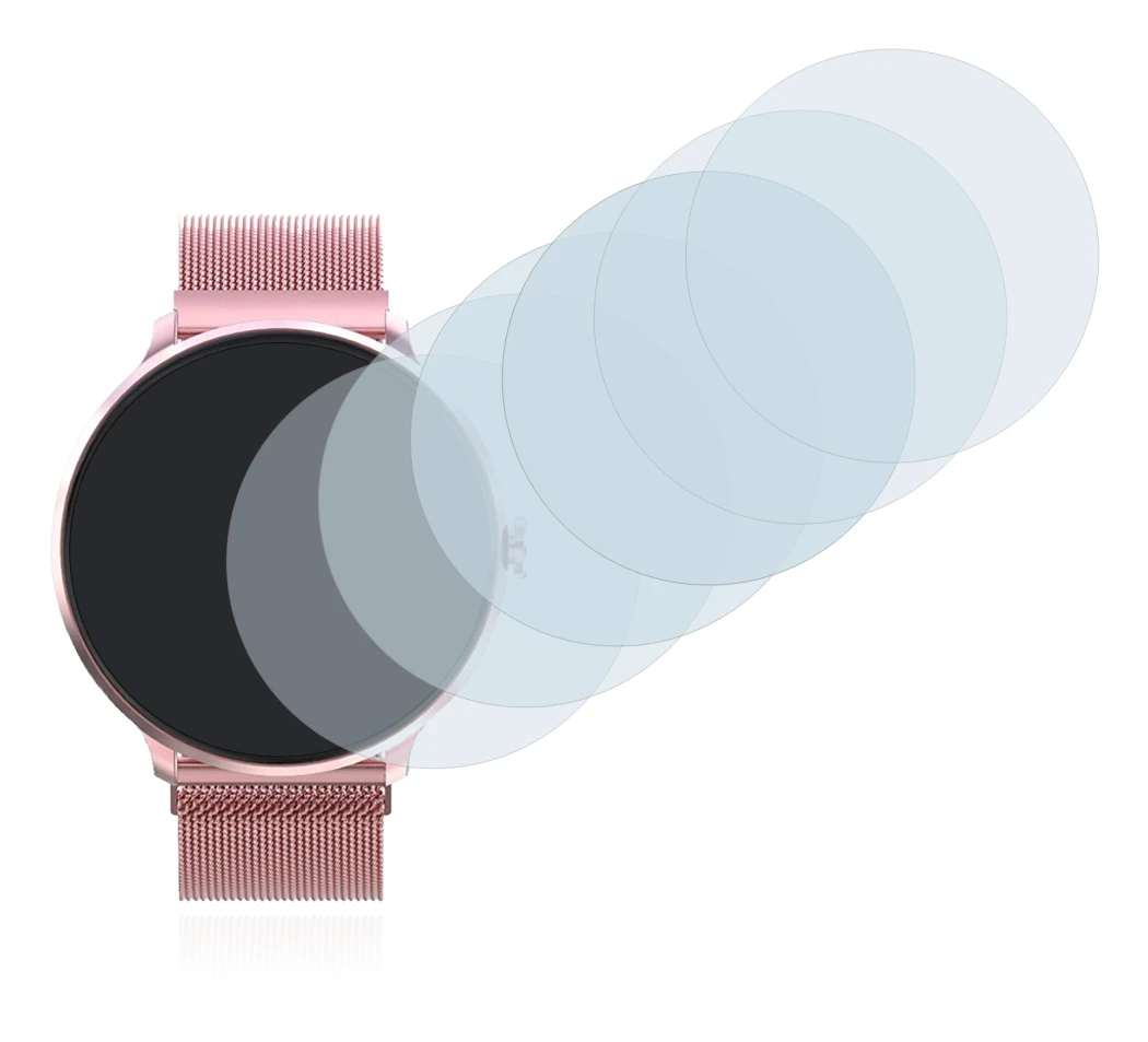 Imagen del dispositivo Bebinca Smartwatch con una amplia variedad de protectores de pantalla.