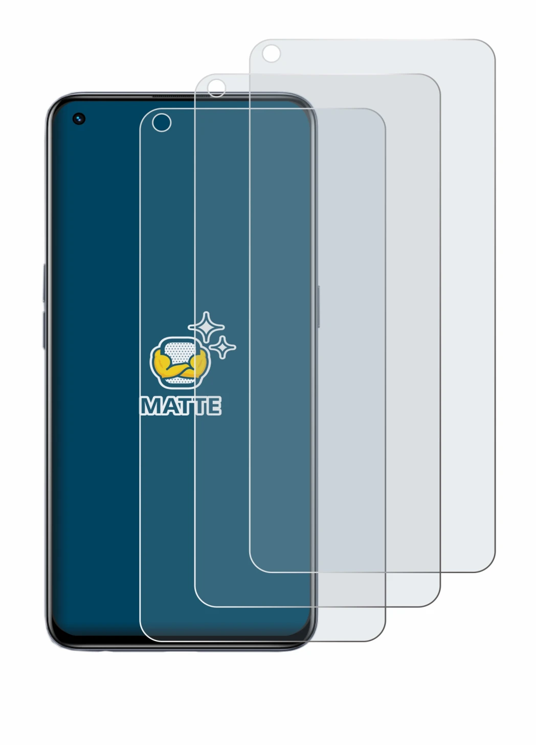Imagen del dispositivo realme GT Master Edition con una amplia variedad de protectores de pantalla.