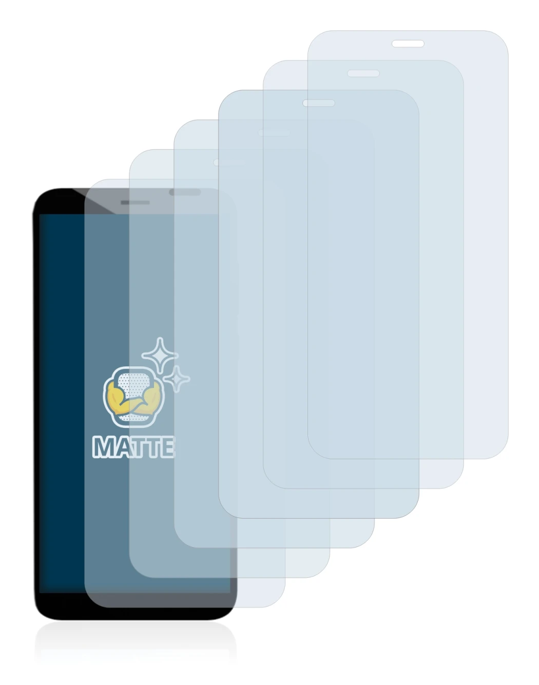 Imagen del dispositivo Pine64 PinePhone Pro Explorer Edition con una amplia variedad de protectores de pantalla.