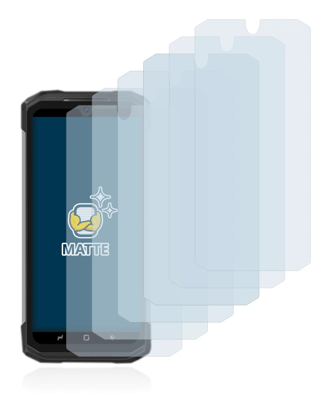 Imagen del dispositivo Doogee S98 Pro con una amplia variedad de protectores de pantalla.