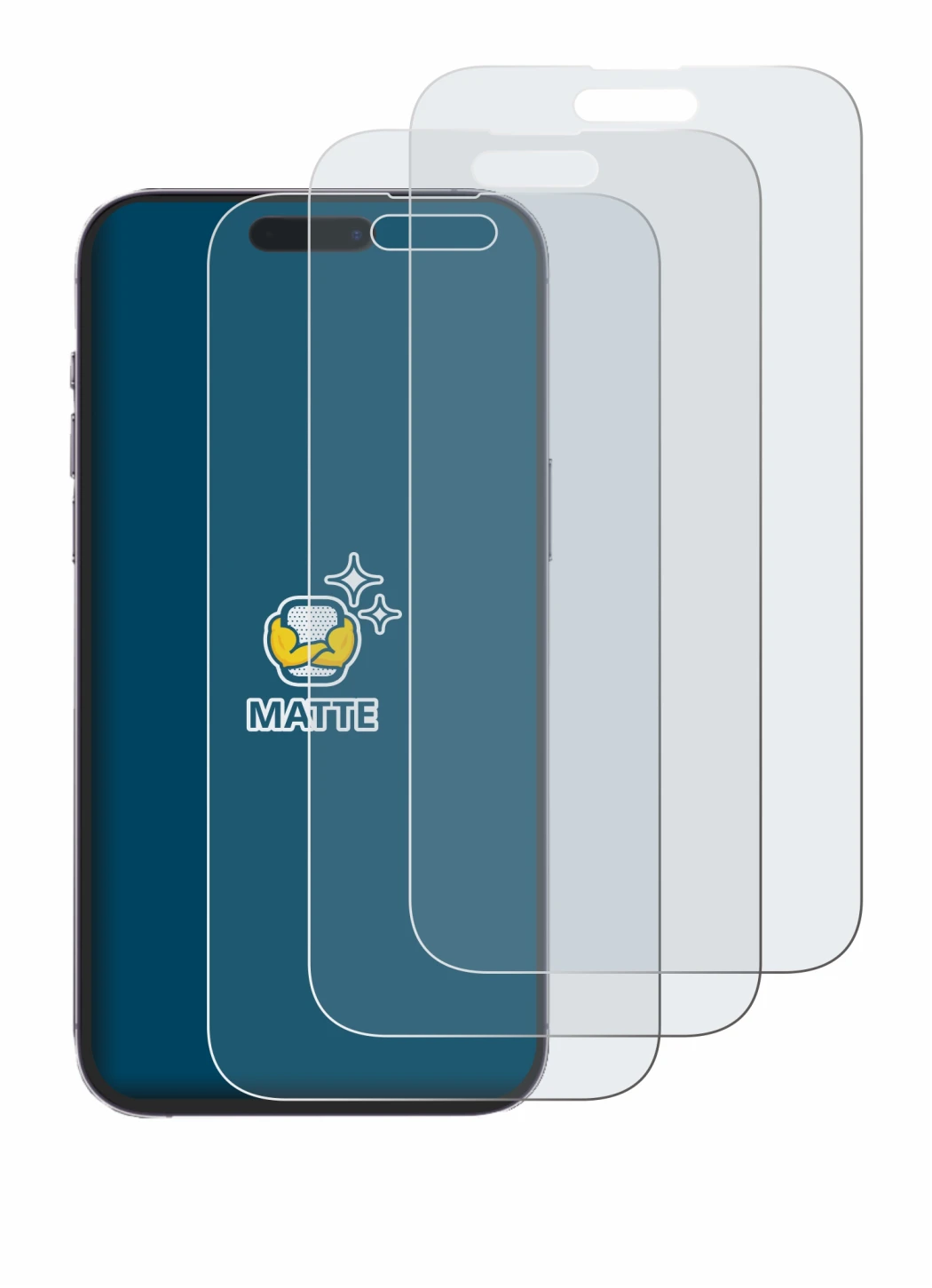 Imagen del dispositivo Apple iPhone 14 Pro Max con una amplia variedad de protectores de pantalla.