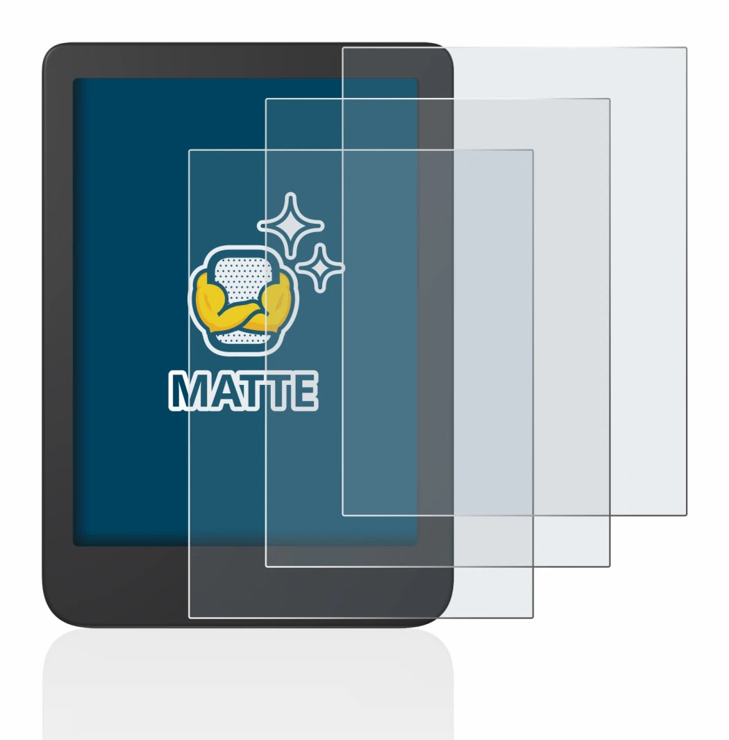 Imagen del dispositivo Tolino Shine 4 con una amplia variedad de protectores de pantalla.