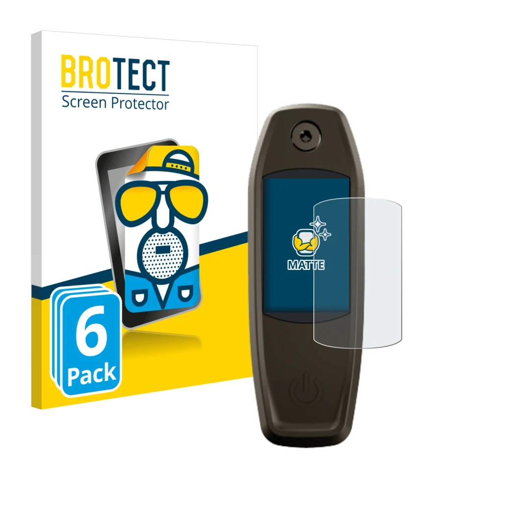 Parte frontal de un envase de producto con el logotipo de la marca BROTECT. Al lado se muestra el dispositivo Specialized Mast