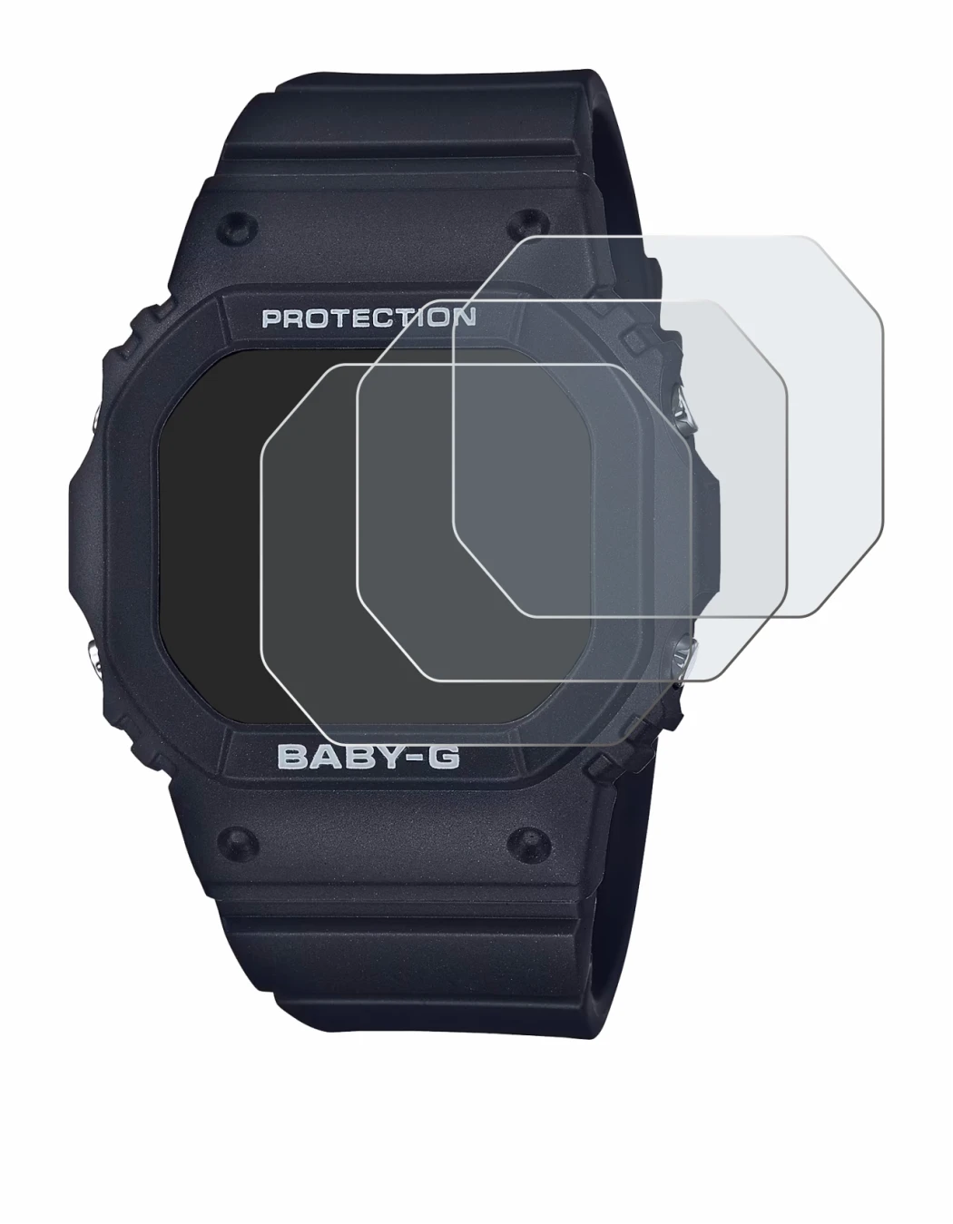 Imagen del dispositivo Casio Baby-G BGD-565 con una amplia variedad de protectores de pantalla.