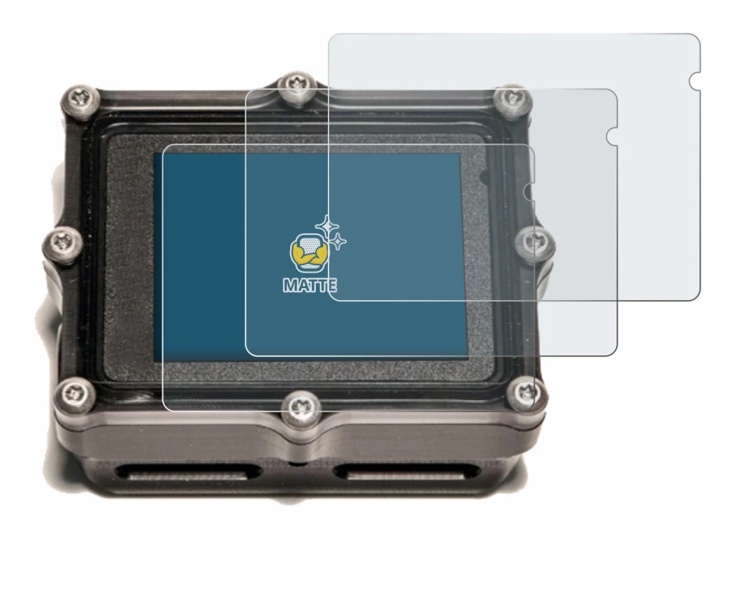 Imagen del dispositivo Shearwater Petrel 2 dive computer con una amplia variedad de protectores de pantalla.
