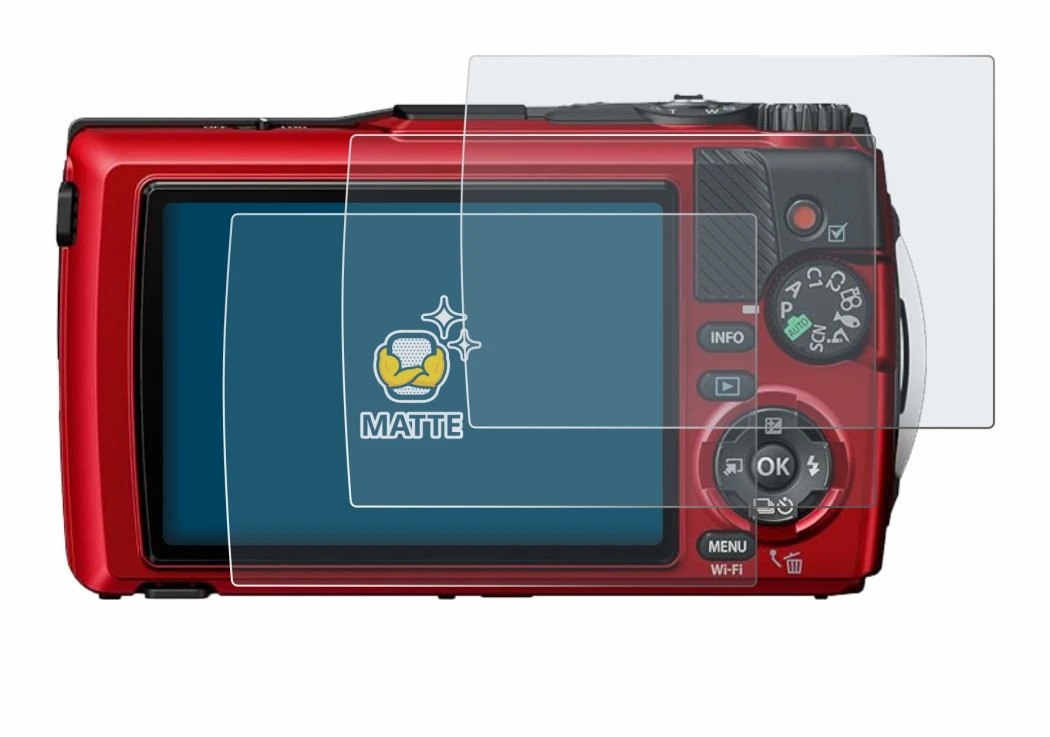 Imagen del dispositivo Olympus OM System Tough TG-7 con una amplia variedad de protectores de pantalla.
