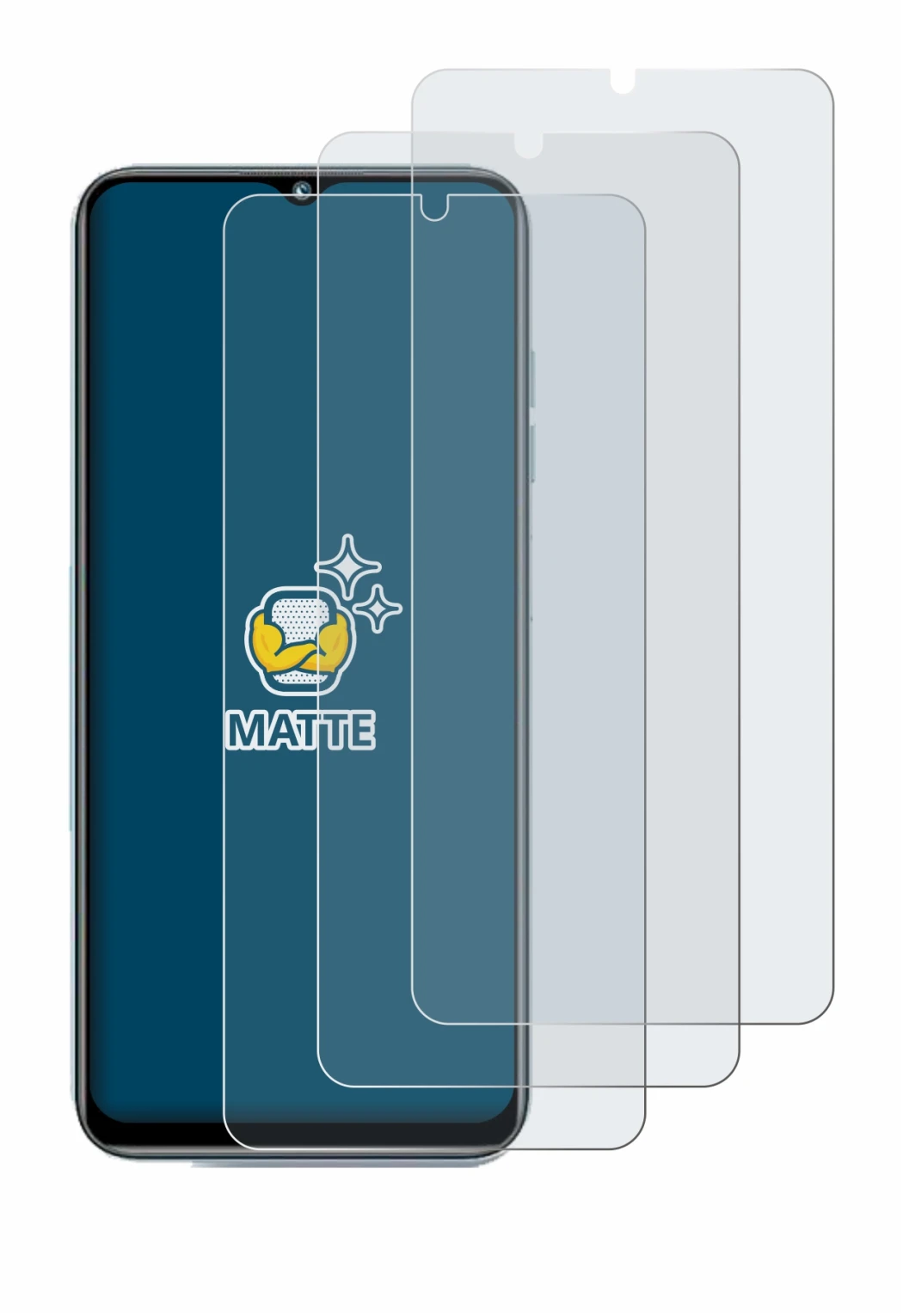 Imagen del dispositivo Oukitel C35 con una amplia variedad de protectores de pantalla.