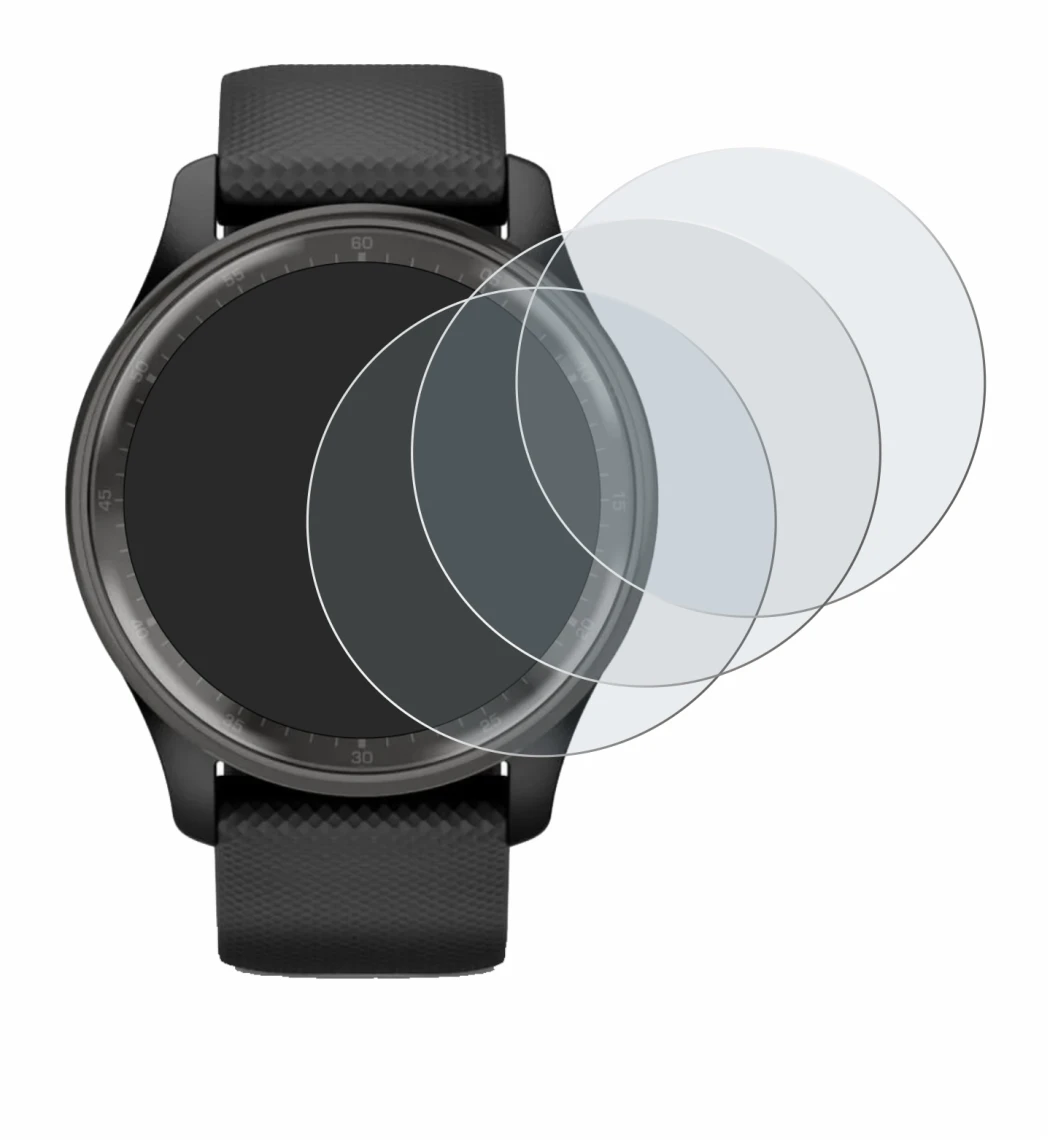 Imagen del dispositivo Garmin Vivomove Trend con una amplia variedad de protectores de pantalla.