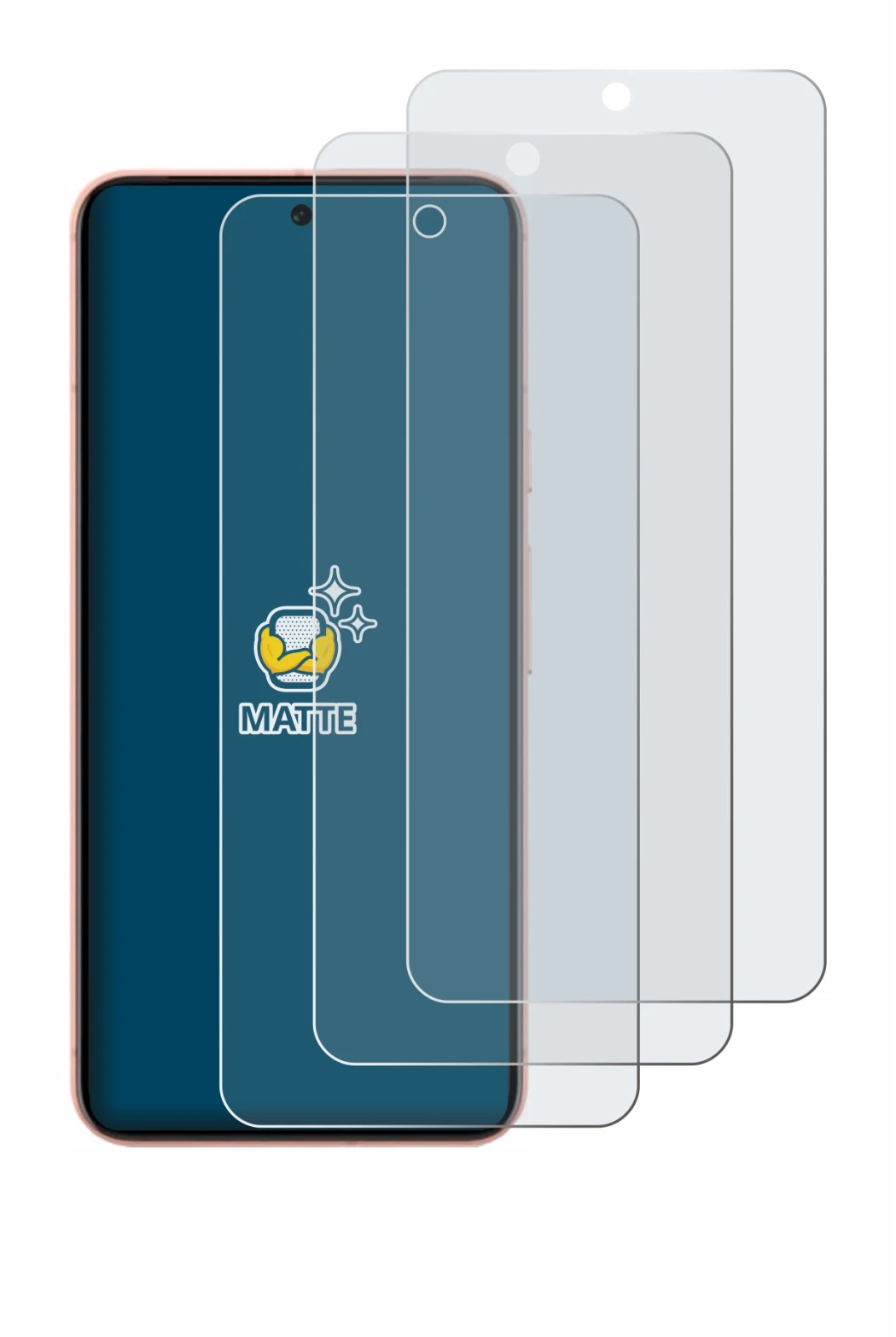 Imagen del dispositivo Google Pixel 8 (case-friendly) con una amplia variedad de protectores de pantalla.