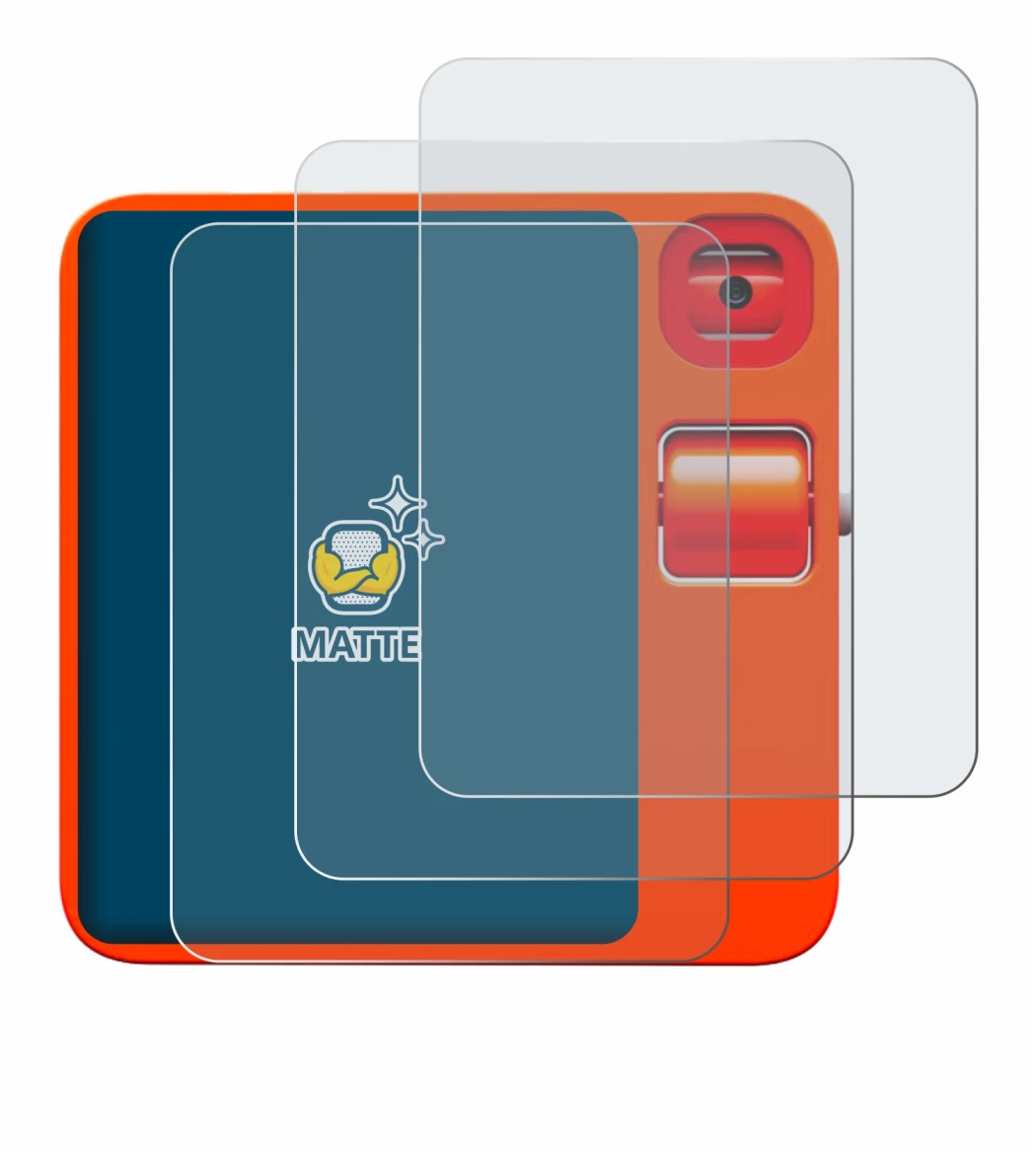 Imagen del dispositivo rabbit r1 con una amplia variedad de protectores de pantalla.