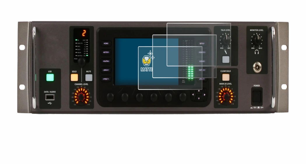 Imagen del dispositivo Behringer X32 Rack con una amplia variedad de protectores de pantalla.