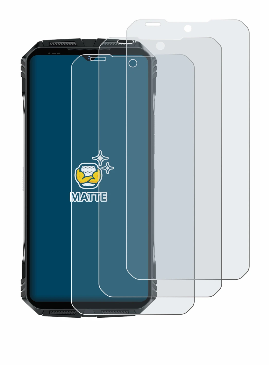 Imagen del dispositivo Doogee S118 con una amplia variedad de protectores de pantalla.