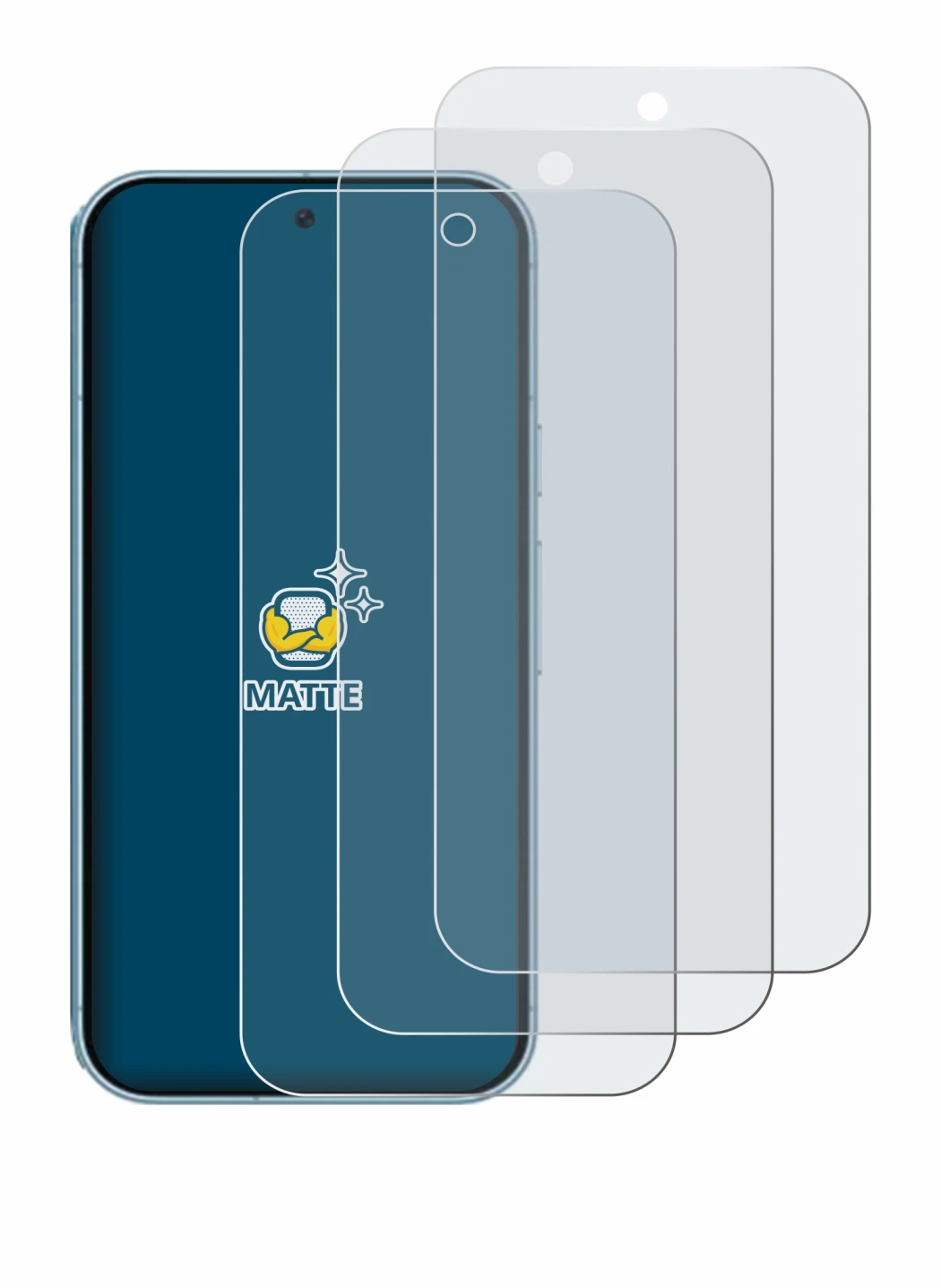 Imagen del dispositivo Google Pixel 9 con una amplia variedad de protectores de pantalla.