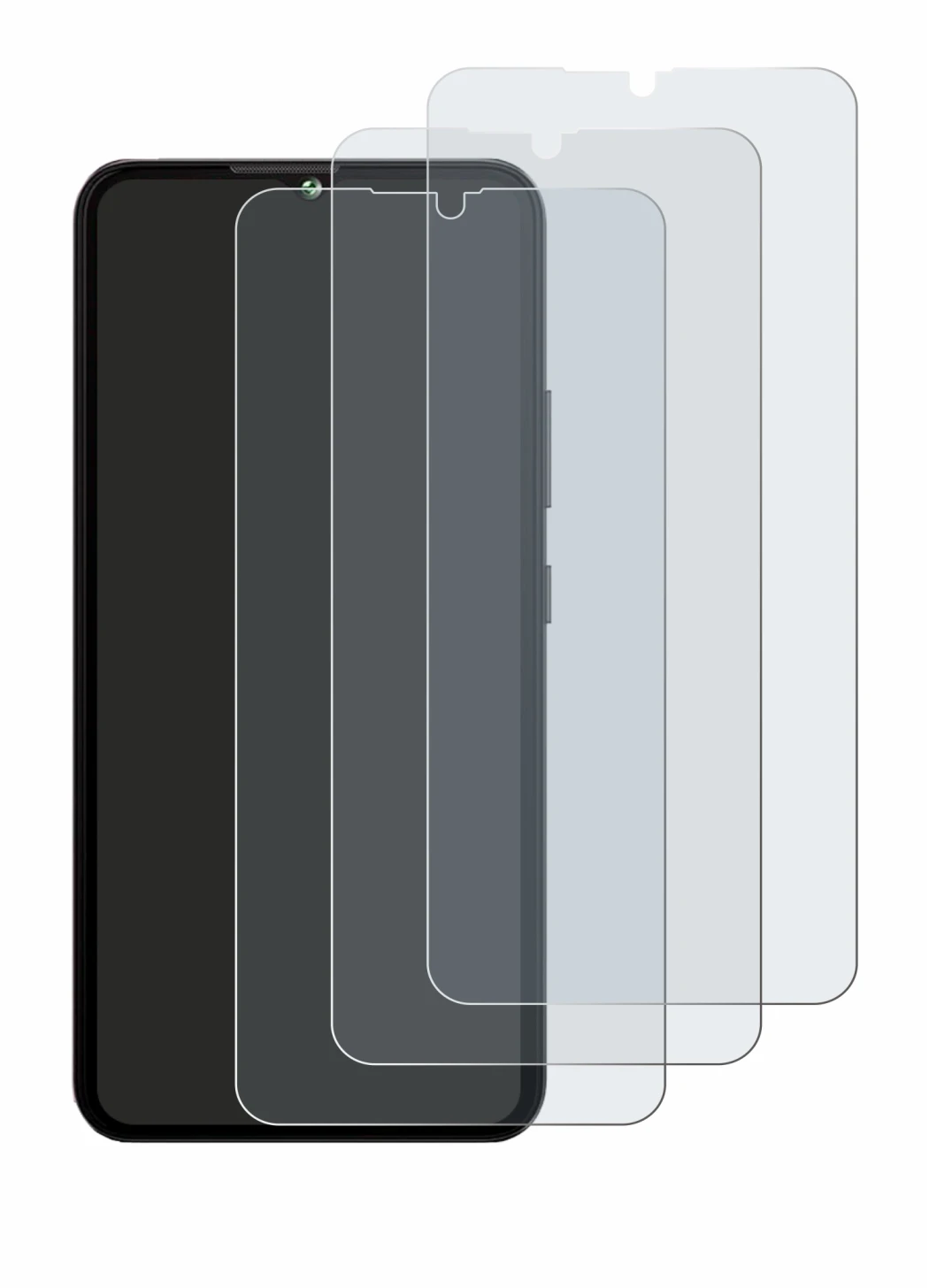 Imagen del dispositivo Cubot A10 con una amplia variedad de protectores de pantalla.