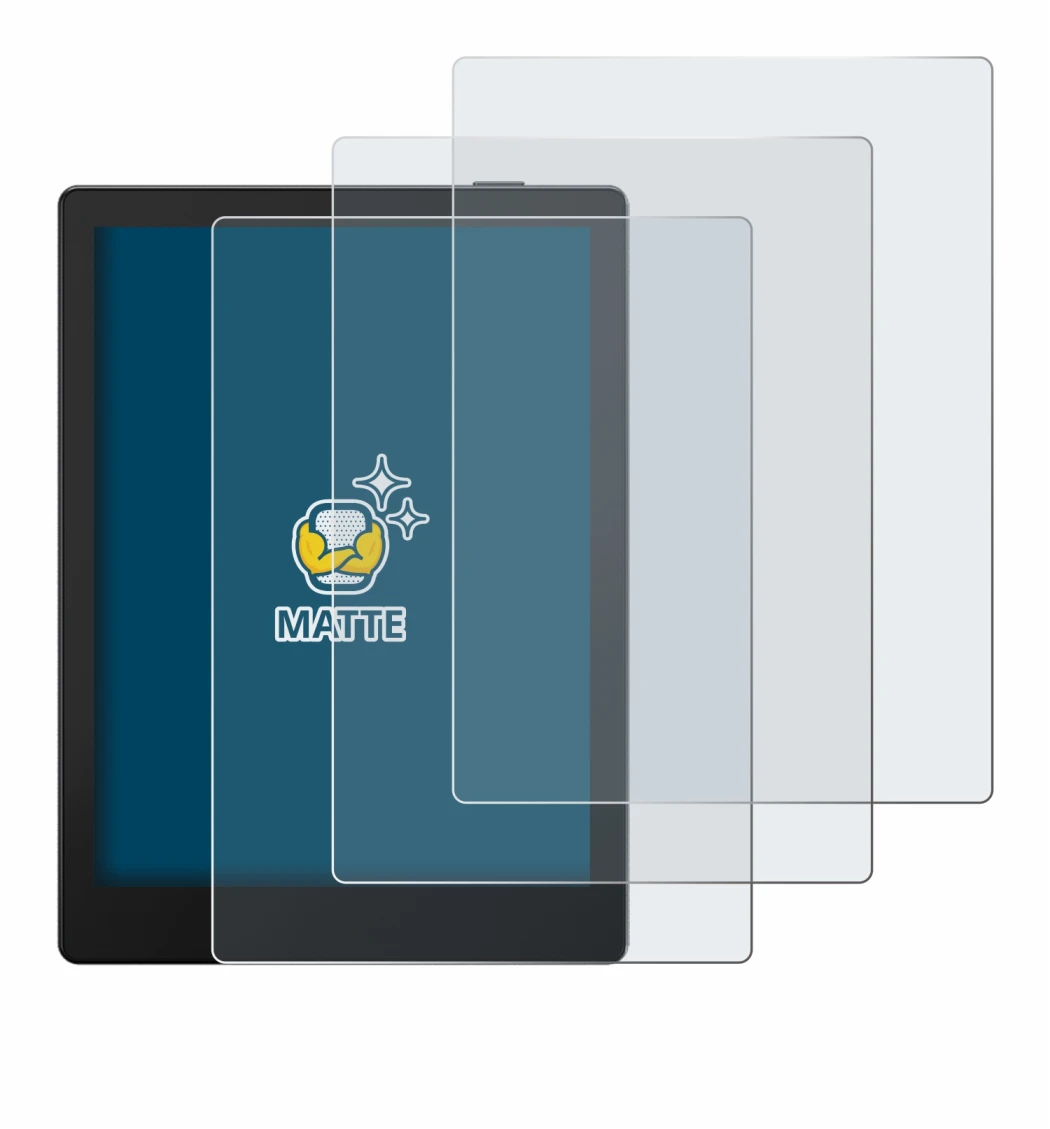 Imagen del dispositivo Boox Go 6 con una amplia variedad de protectores de pantalla.