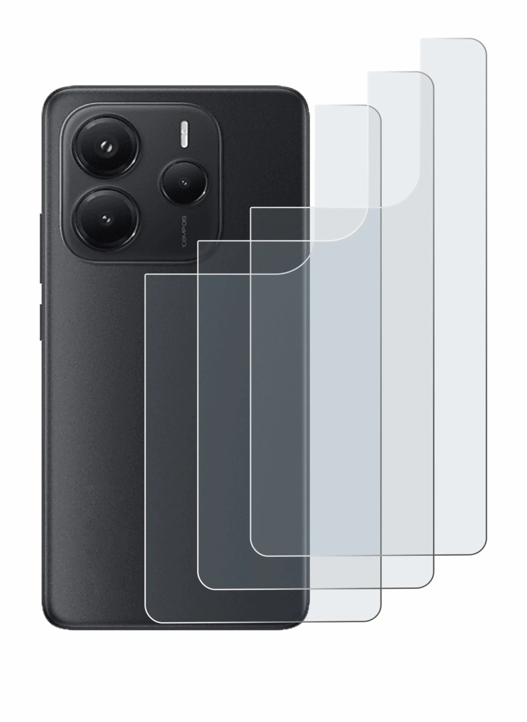 Imagen del dispositivo Xiaomi Redmi Note 14 (Trasero) con una amplia variedad de protectores de pantalla.