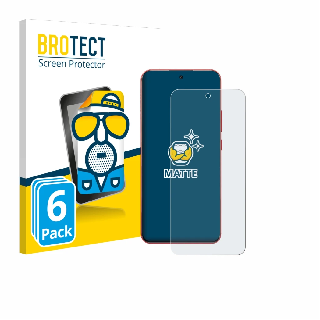 Parte frontal de un envase de producto con el logotipo de la marca BROTECT. Al lado se muestra el dispositivo Oppo A5 Pro con 