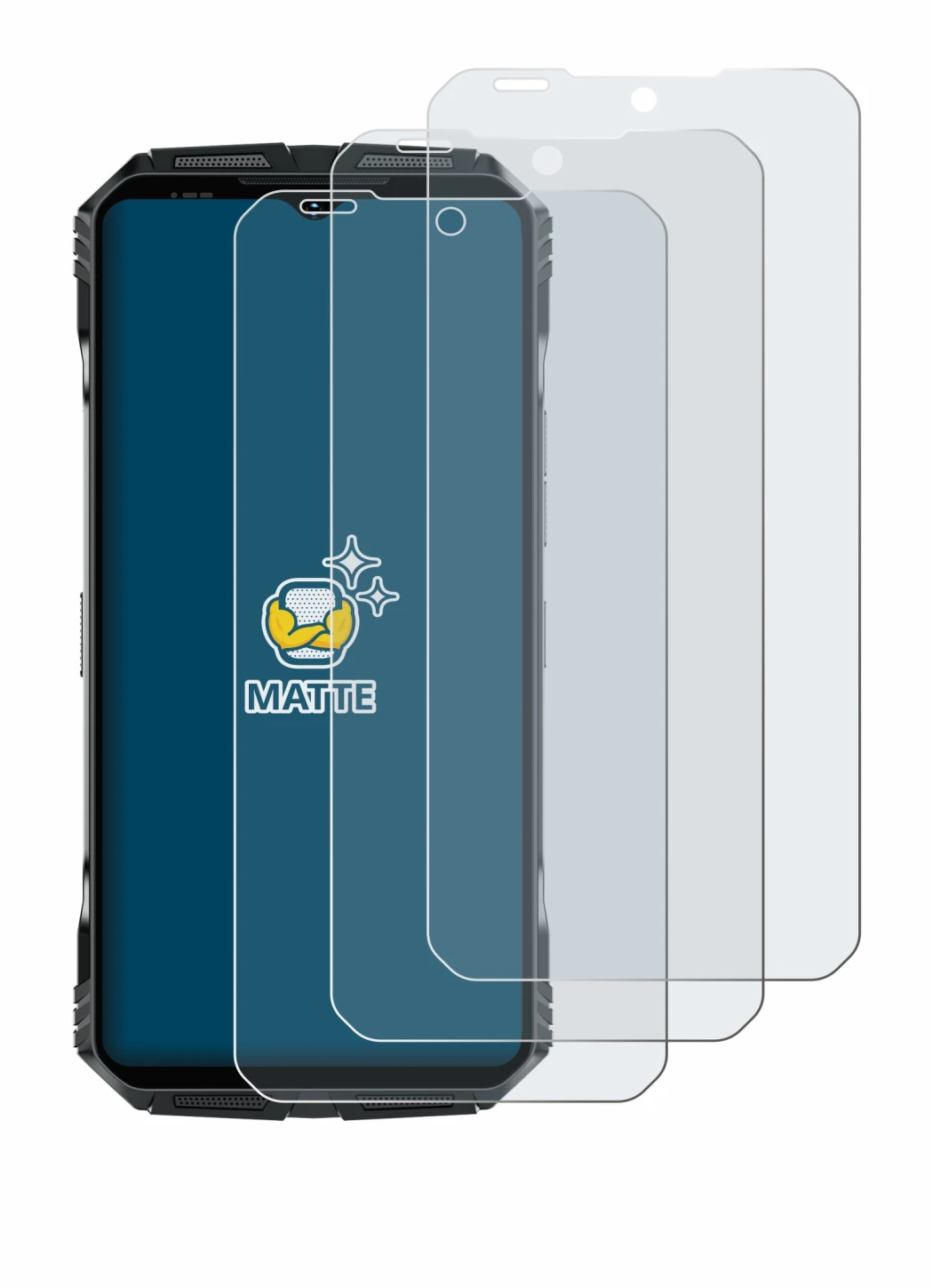 Imagen del dispositivo Doogee S118 Pro con una amplia variedad de protectores de pantalla.