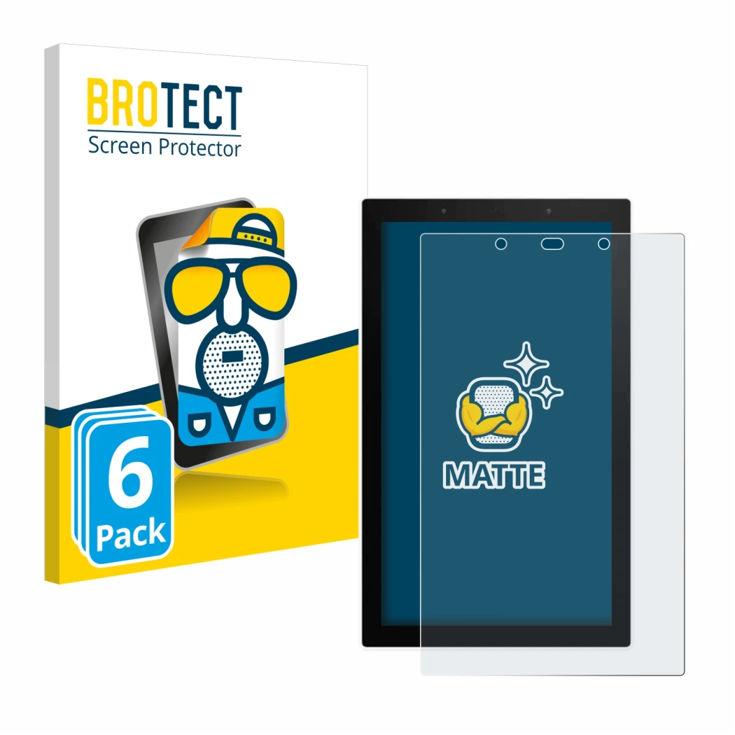 Parte frontal de un envase de producto con el logotipo de la marca BROTECT. Al lado se muestra el dispositivo SONOFF NSPanel P