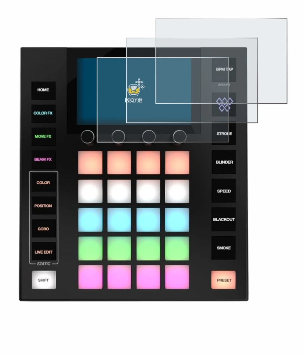 Imagen del dispositivo Wolfmix W1 MK2 con una amplia variedad de protectores de pantalla.