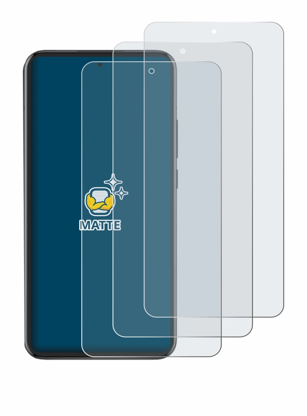 Imagen del dispositivo Oppo Reno 13 Pro con una amplia variedad de protectores de pantalla.