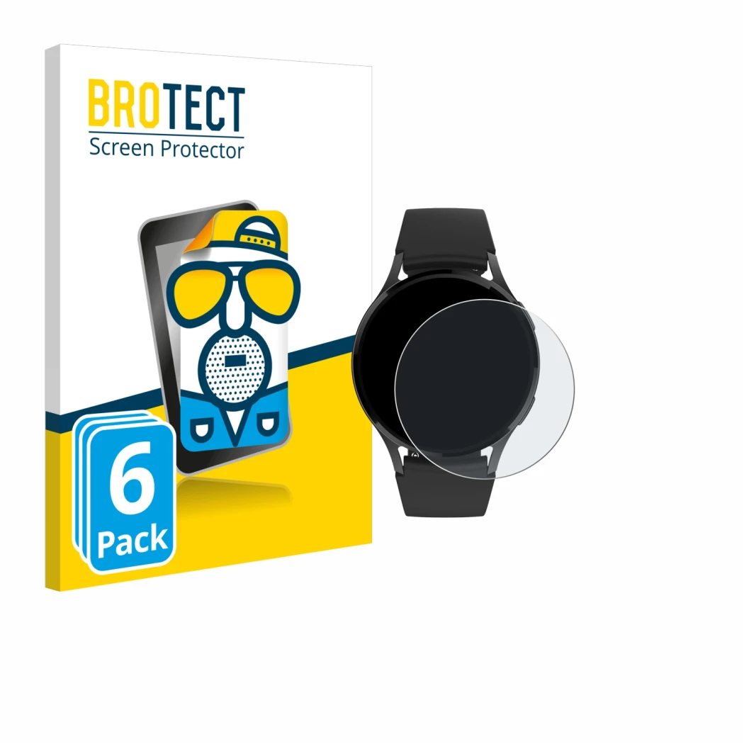 Parte frontal de un envase de producto con el logotipo de la marca BROTECT. Al lado se muestra el dispositivo Levowatch EDGY c