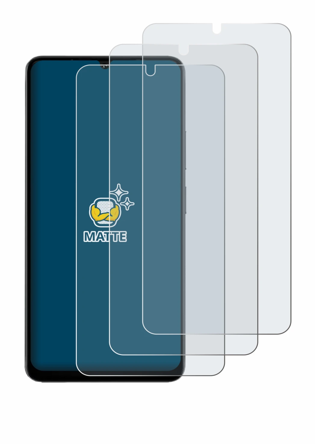 Imagen del dispositivo Doogee Note 59 Pro con una amplia variedad de protectores de pantalla.