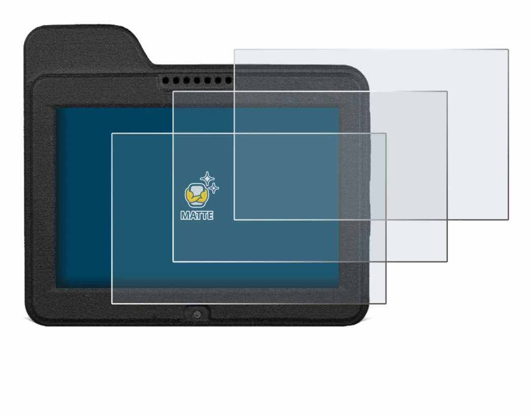 Imagen del dispositivo Naviter Omni con una amplia variedad de protectores de pantalla.