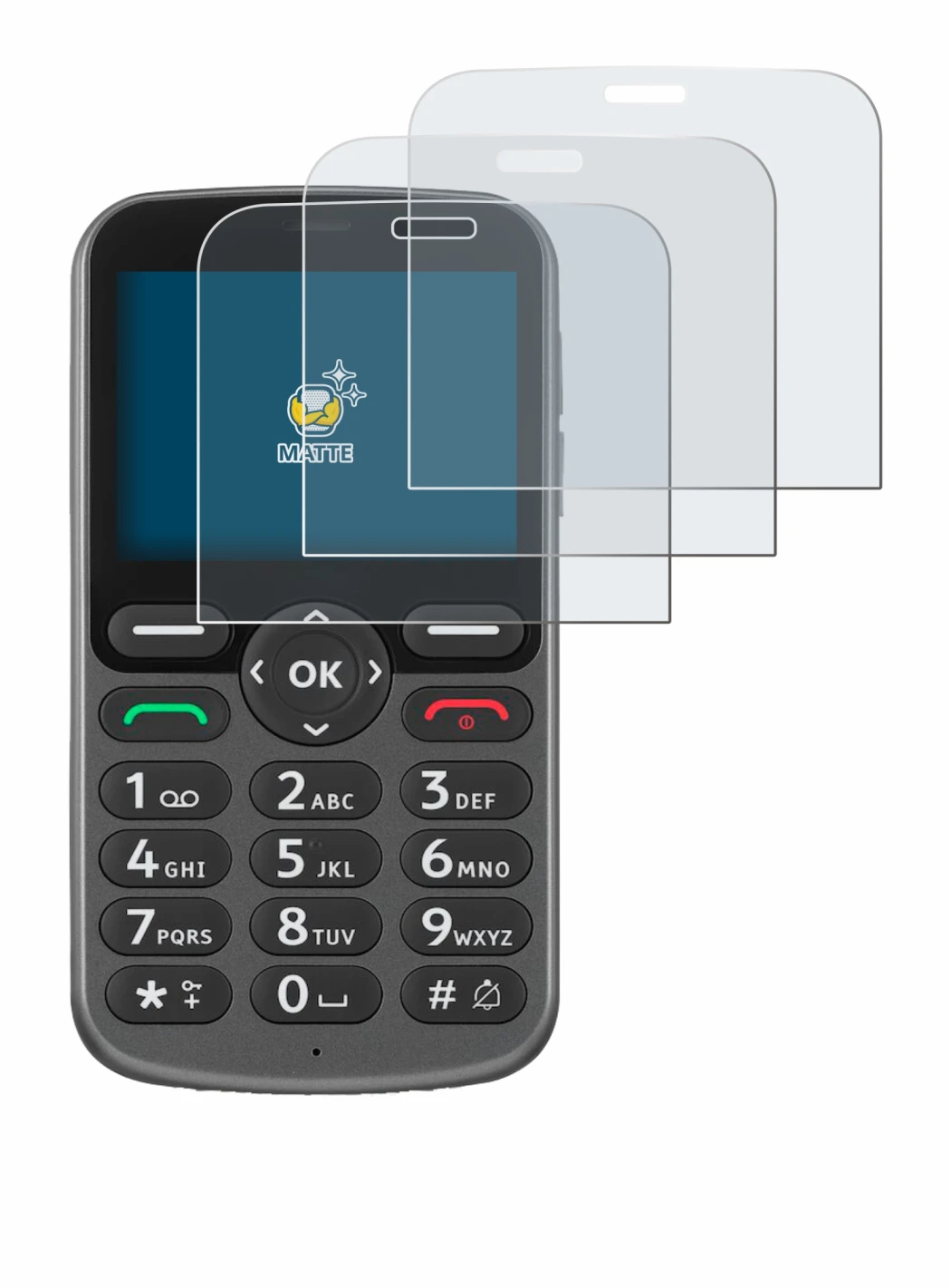 Imagen del dispositivo Doro 1380 con una amplia variedad de protectores de pantalla.