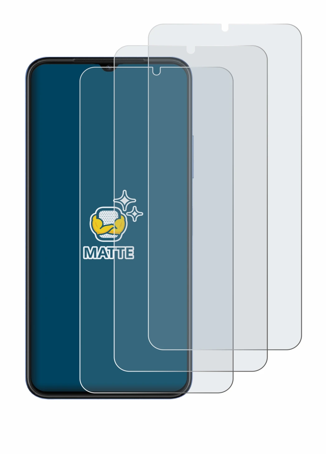 Imagen del dispositivo Huawei Nova Y61 con una amplia variedad de protectores de pantalla.