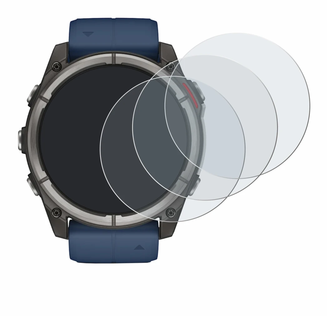 Imagen del dispositivo Garmin quatix 8 (51 mm) con una amplia variedad de protectores de pantalla.