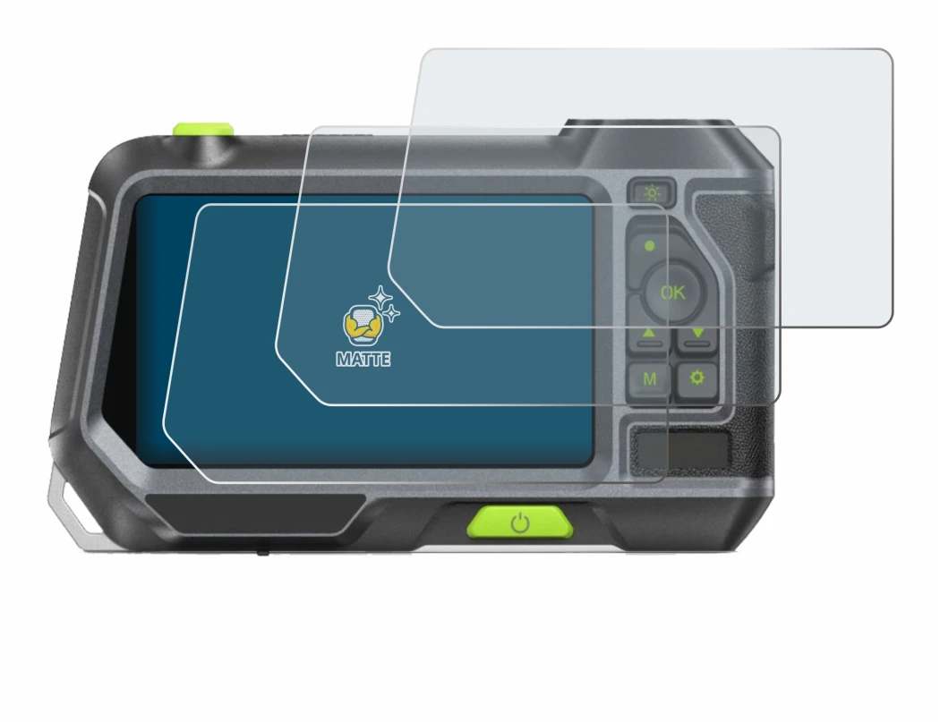 Imagen del dispositivo Teslong NTS500 con una amplia variedad de protectores de pantalla.